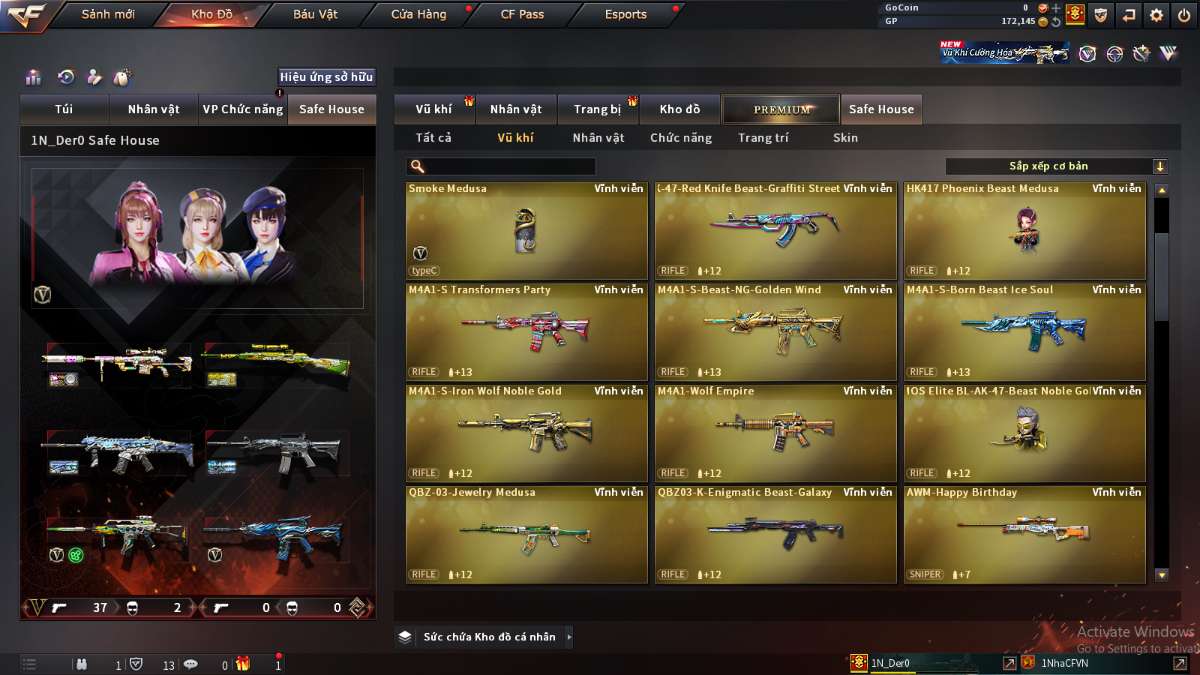 shop acc cf uy tin gia re